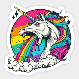 Unicorn and rainbow. Sticker